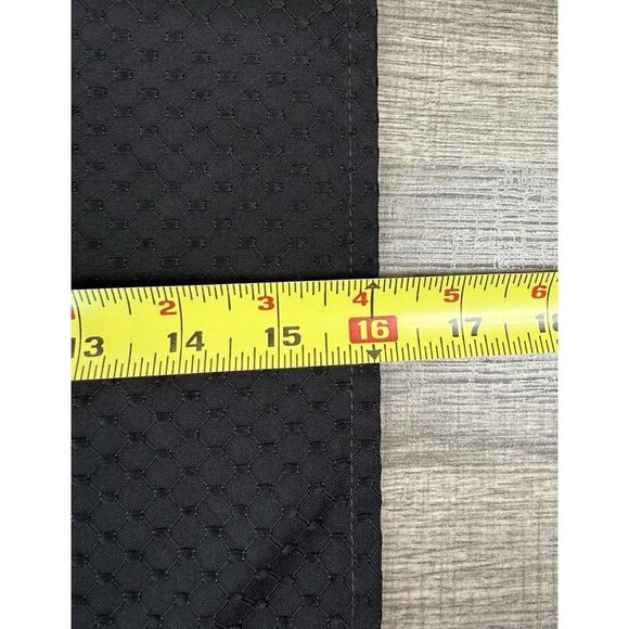 Villeroy & Boch Black Cloth Napkins Table Set of 9 – 16” Square Textured Pattern - Picture 3 of 4